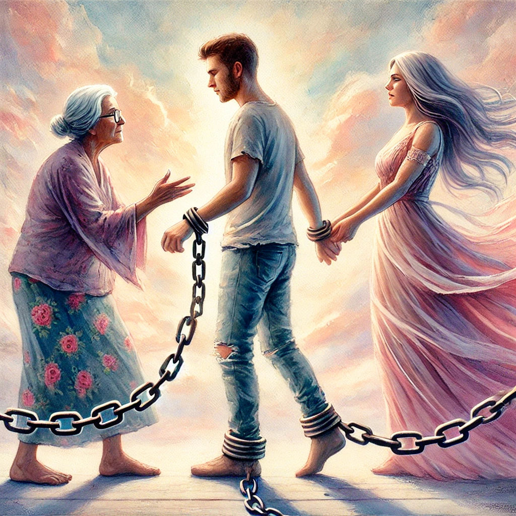 Dependencia emocional madre-hijo adulto.