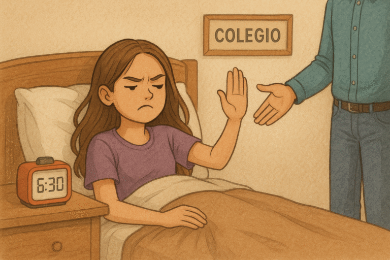 Mi hijo no quiere ir al colegio.