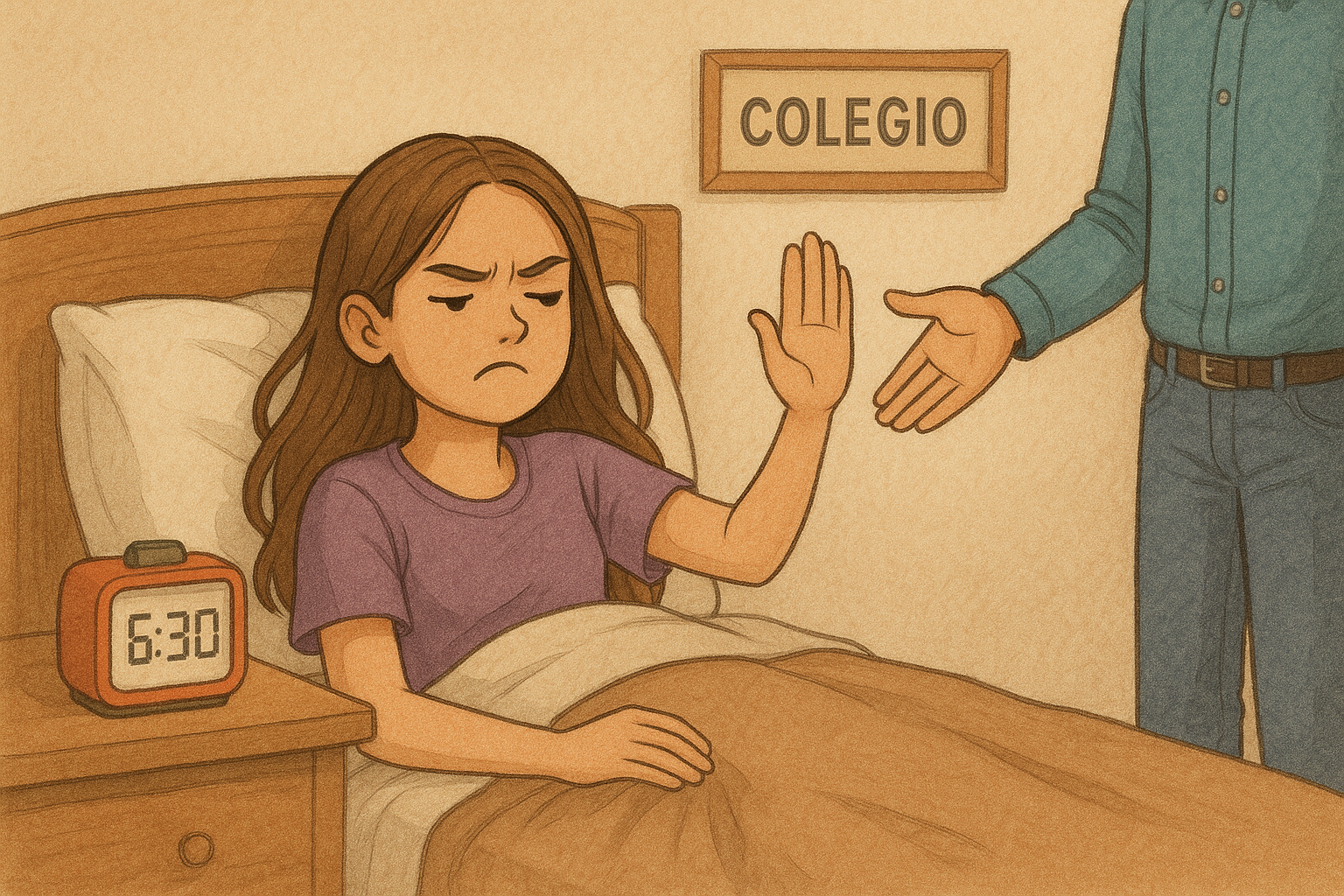 Mi hijo no quiere ir al colegio.